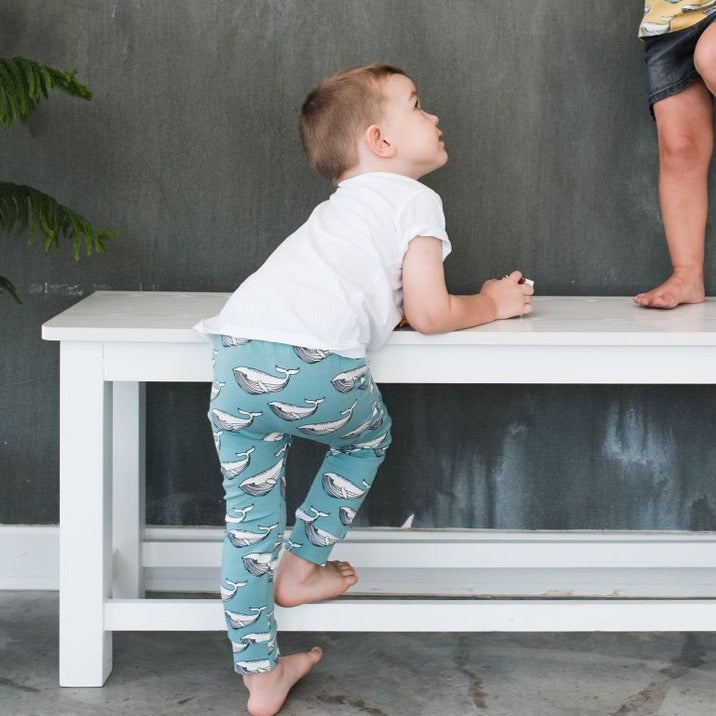 Aqua Whale Leggings