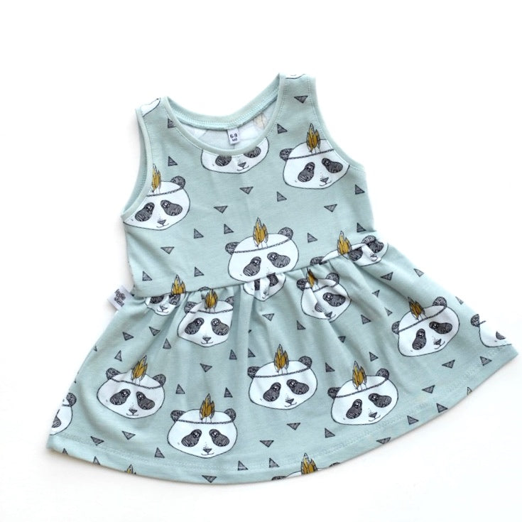 Mint Panda Dress